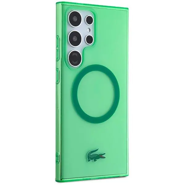 Etui Lacoste Transparent MagSafe do Samsung Galaxy S24 Ultra Zielony