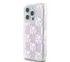 Etui DKNY Hardcase Liquid Glitter Multilogo do iPhone 15 Pro Różowy