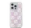 Etui DKNY Hardcase Liquid Glitter Multilogo do iPhone 15 Pro Różowy