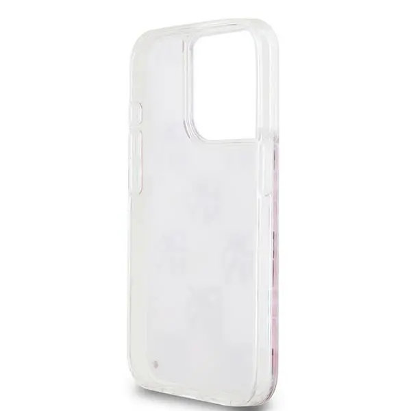 Etui DKNY Hardcase Liquid Glitter Multilogo do iPhone 15 Pro Różowy