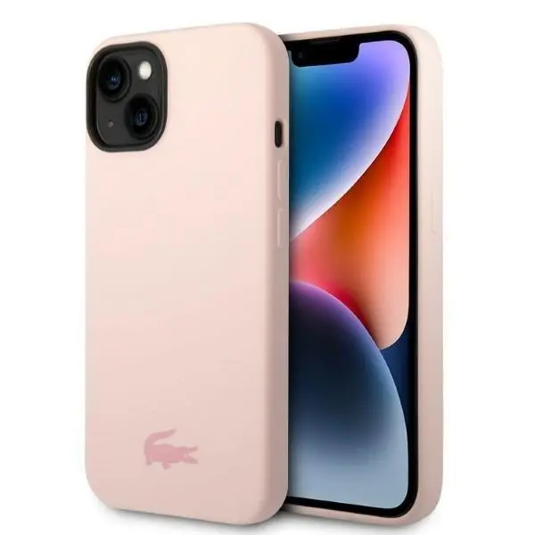 Etui Lacoste Silicone do iPhone 14 Plus Jasnoróżowy