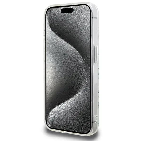 Etui Lacoste LCHMP15XUREH Hardcase Double Layer Repeat MagSafe do iPhone 15 Pro Max Biały