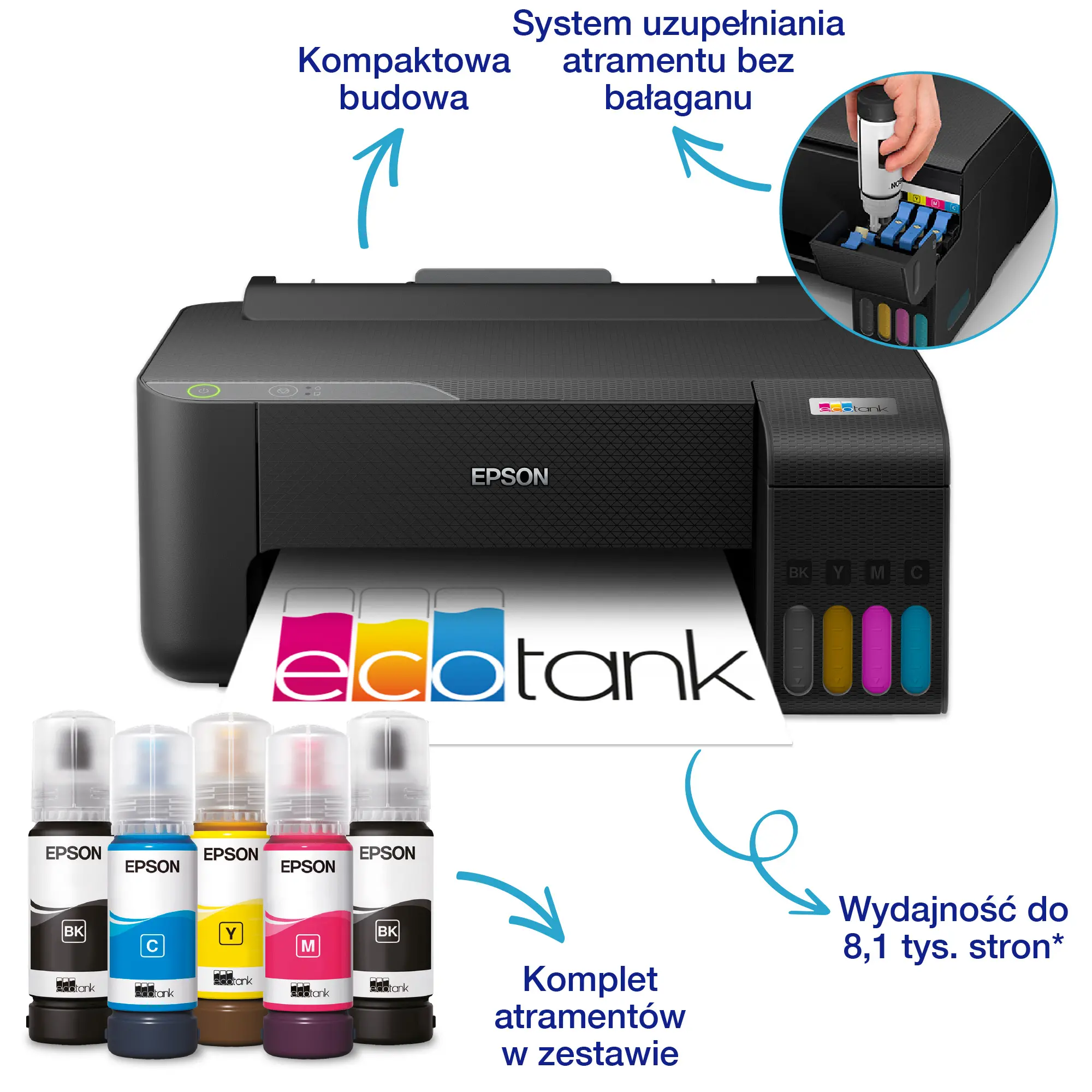 Drukarka Epson EcoTank L1230 Czarny