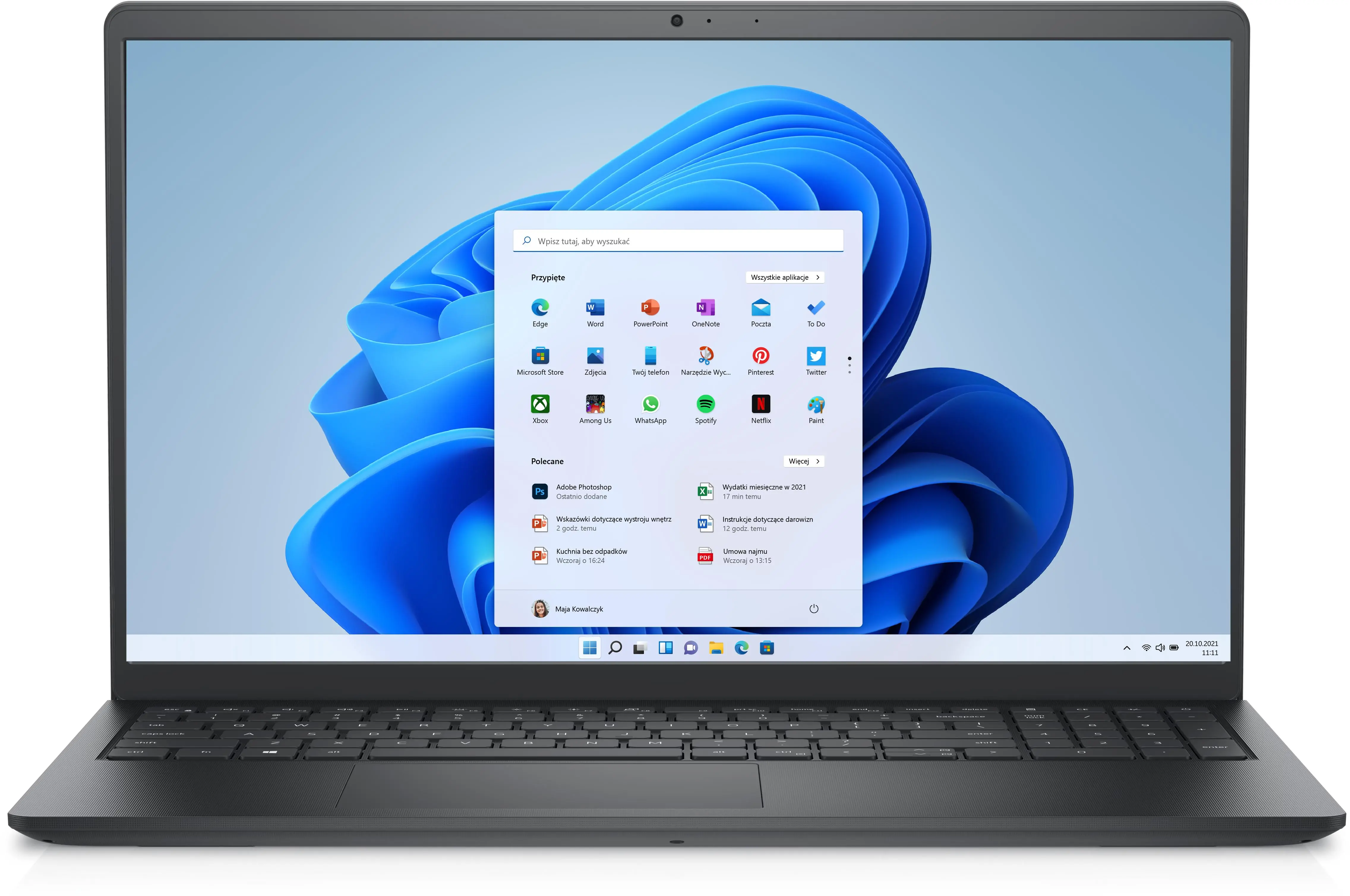 Laptop biznesowy Dell Vostro 3520 15,6" i5-1235U 16GB RAM 512GB Dysk SSD Win11 Pro Czarny