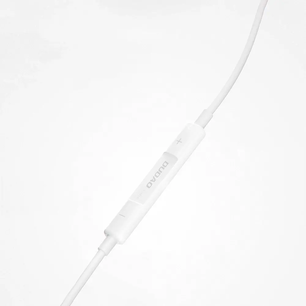Słuchawki przewodowe Dudao X14PROL-W1 Lightning Douszne Biały