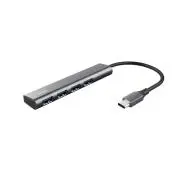 Trust Halyx USB-C - 4xUSB 3.2 Szary