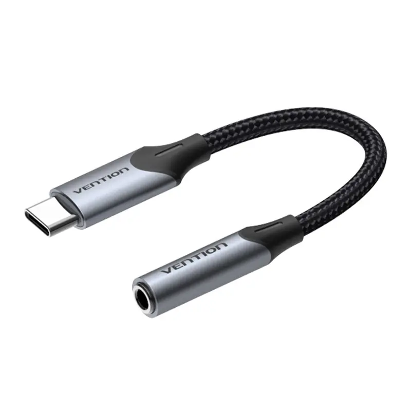 Adapter Vention BGJHA USB-C do jack 3,5mm 0.1m Czarny