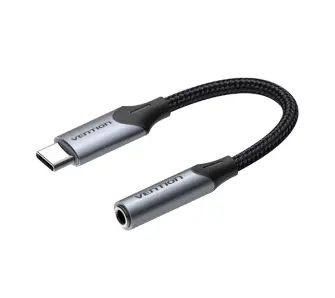 Adapter Vention BGJHA USB-C do jack 3,5mm 0.1m Czarny