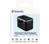 Adapter podróżny Verbatim UTA-04 World to World USB-A USB-C QC 3.0 PD 61W