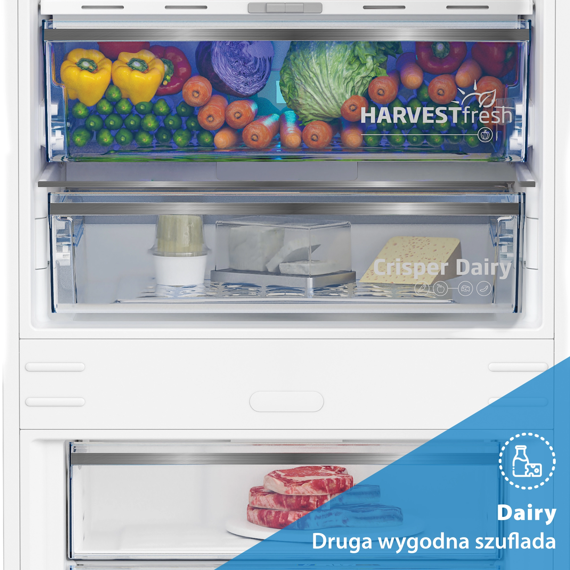 Lodówka Beko bPro500 B5RCNA406HXBR1 Pełny No Frost 203,5cm Komora świeżości Dark Inox