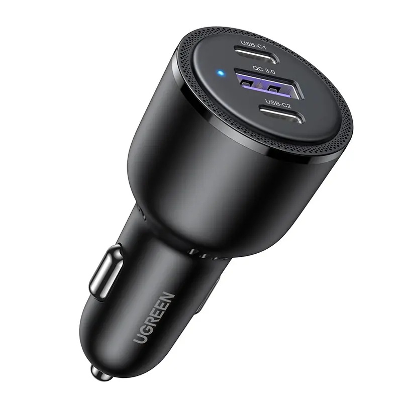 Ładowarka samochodowa UGREEN 20467B 2x USB-C USB 69W Czarny