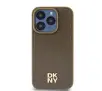 Etui DKNY Hardcase Leather Pattern Metal Logo MagSafe DKHMP14SPSHRPSW do iPhone 14 Brązowy