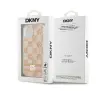 Etui DKNY IML Checkered Mono Pattern & Printed Stripes MagSafe do iPhone 15 Różowy