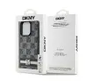 Etui DKNY Leather Checkered Mono Pattern & Printed Stripes do iPhone 15 Pro Max Czarny