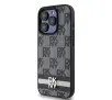 Etui DKNY Leather Checkered Mono Pattern & Printed Stripes do iPhone 15 Pro Max Czarny