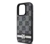 Etui DKNY Leather Checkered Mono Pattern & Printed Stripes do iPhone 15 Pro Max Czarny
