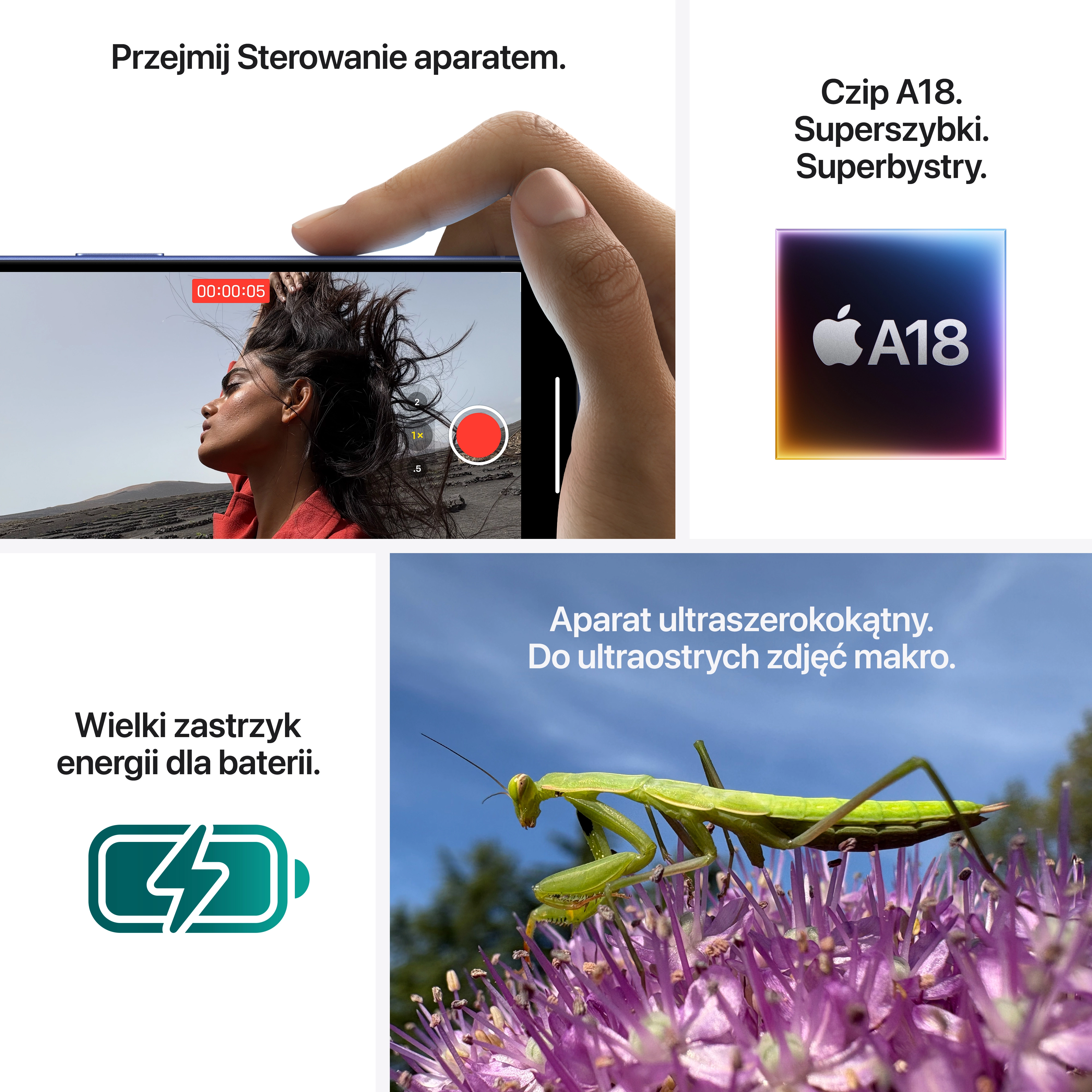 Apple iPhone 16 Plus 256GB 6,7" 48Mpix Biały
