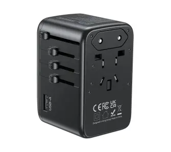 Ładowarka podróżna Unitek P1123ABK01 EU/US/UK/AUS PowerDelivery 100W