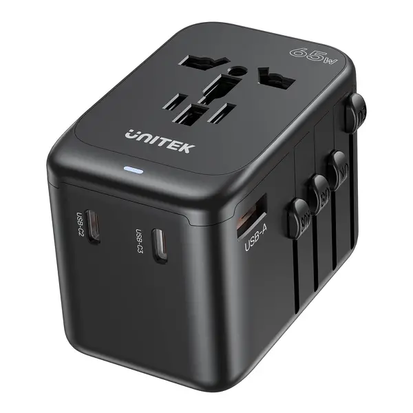 Ładowarka podróżna Unitek P1122ABK01 EU/US/UK/AUS PowerDelivery 65W