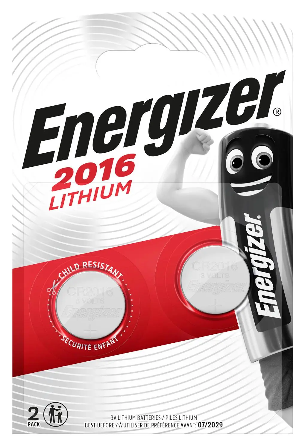 Baterie Energizer CR2016 2szt.