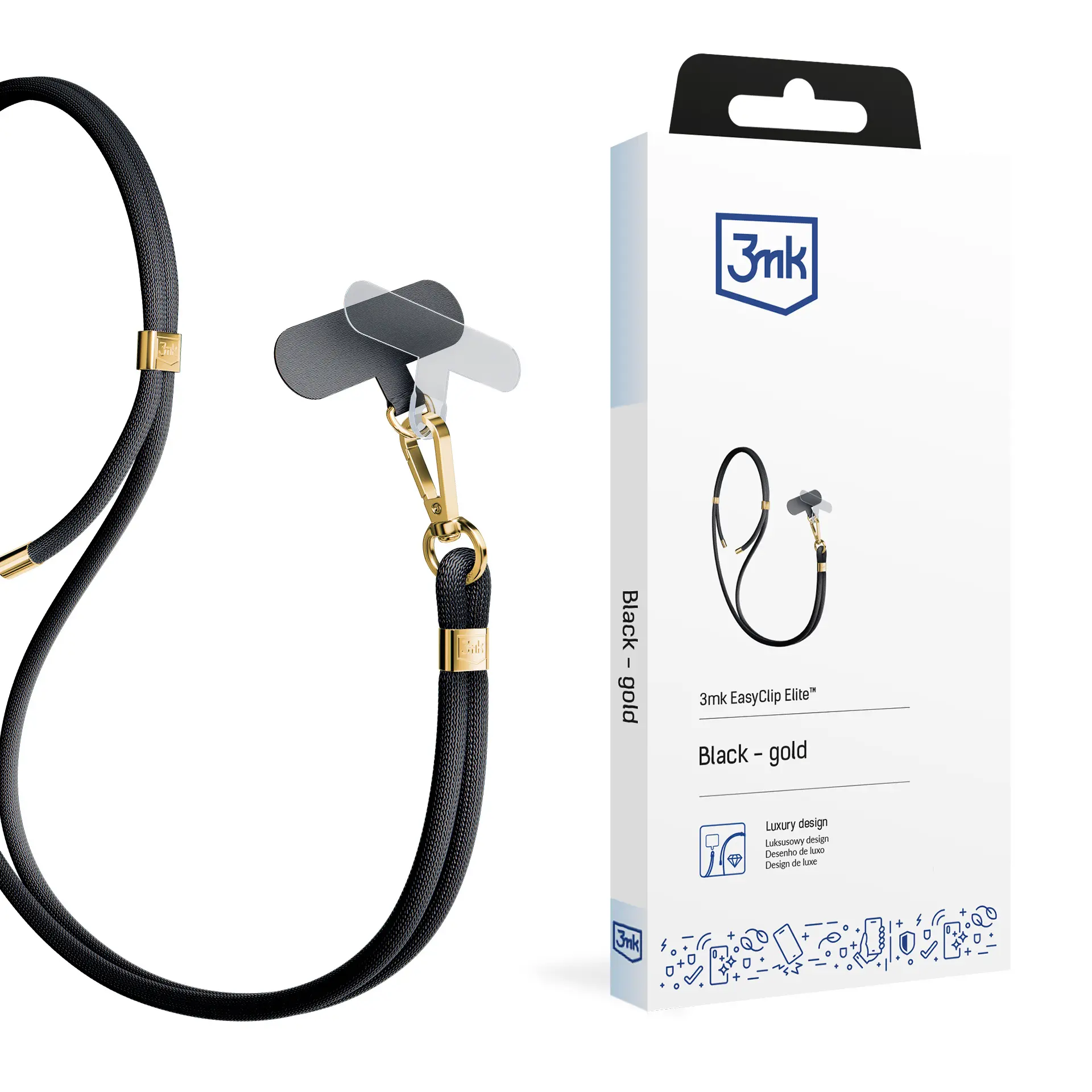 Smycz do telefonu 3mk EasyClip Czarny