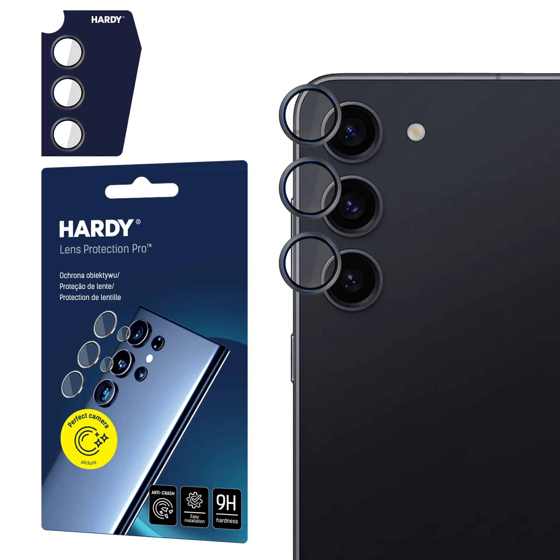 Szkło hartowane 3mk Hardy na aparat do Samsung Galaxy S24+