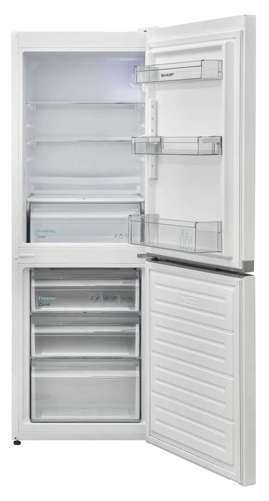 Lodówka Sharp SJ-FBB02DTXWE-EU 152cm Szuflada z kontrolą wilgotności Biały