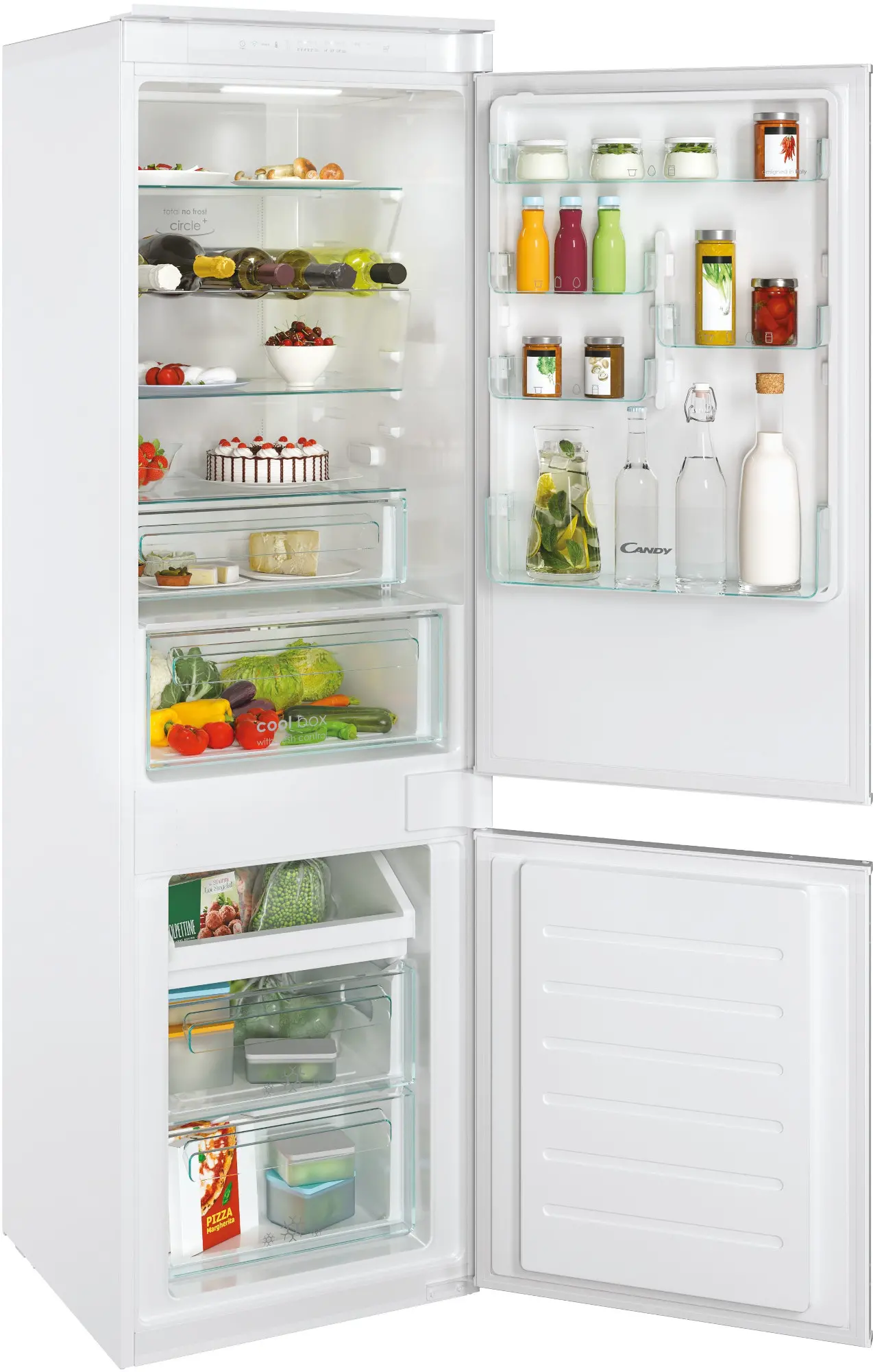 Lodówka Candy Fresco CBT5518EW Pełny No Frost 177,2cm Komora świeżości