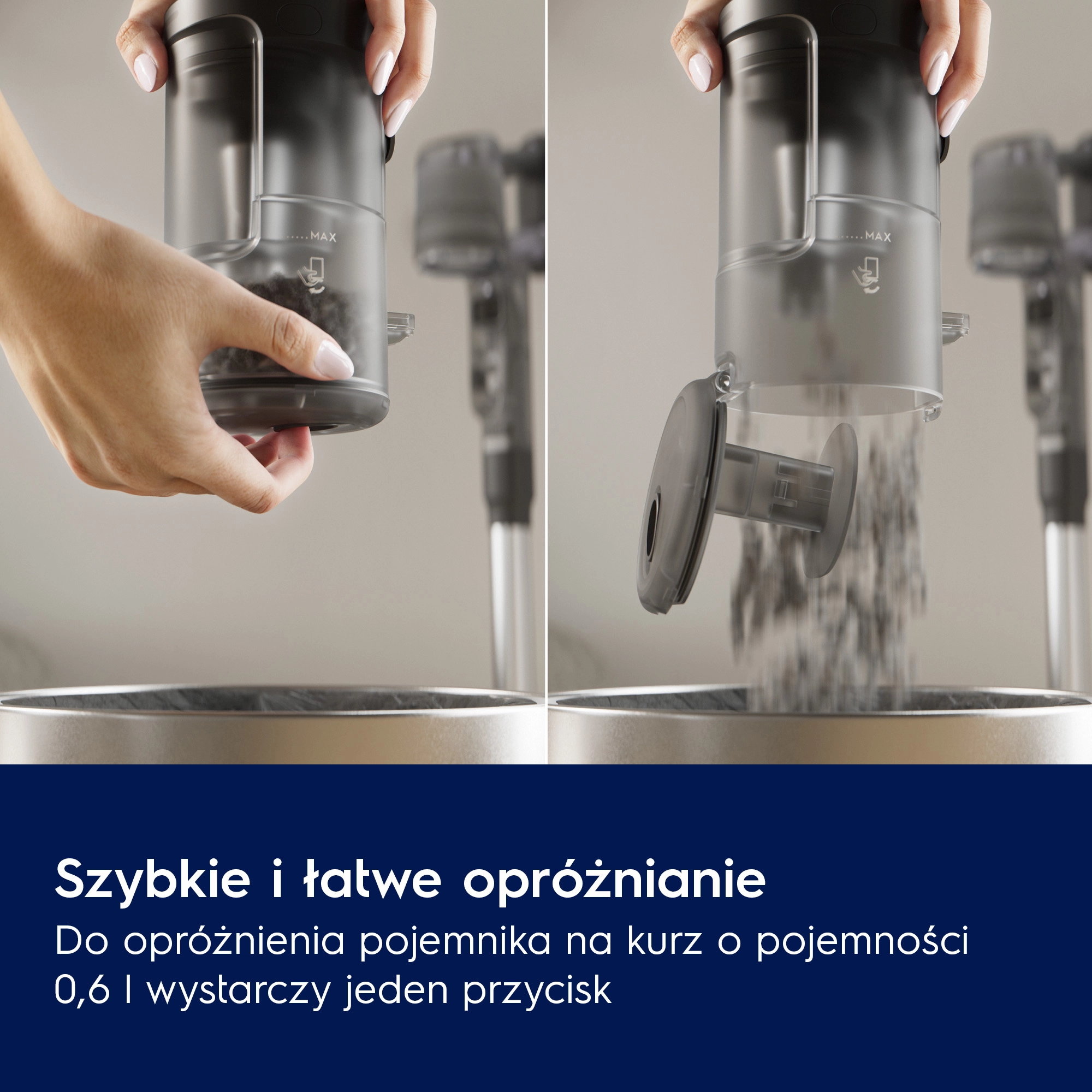 Odkurzacz Electrolux Animal 600 Pet EP61AB21UG 50min Wymienny akumulator Mini elektroszczotka