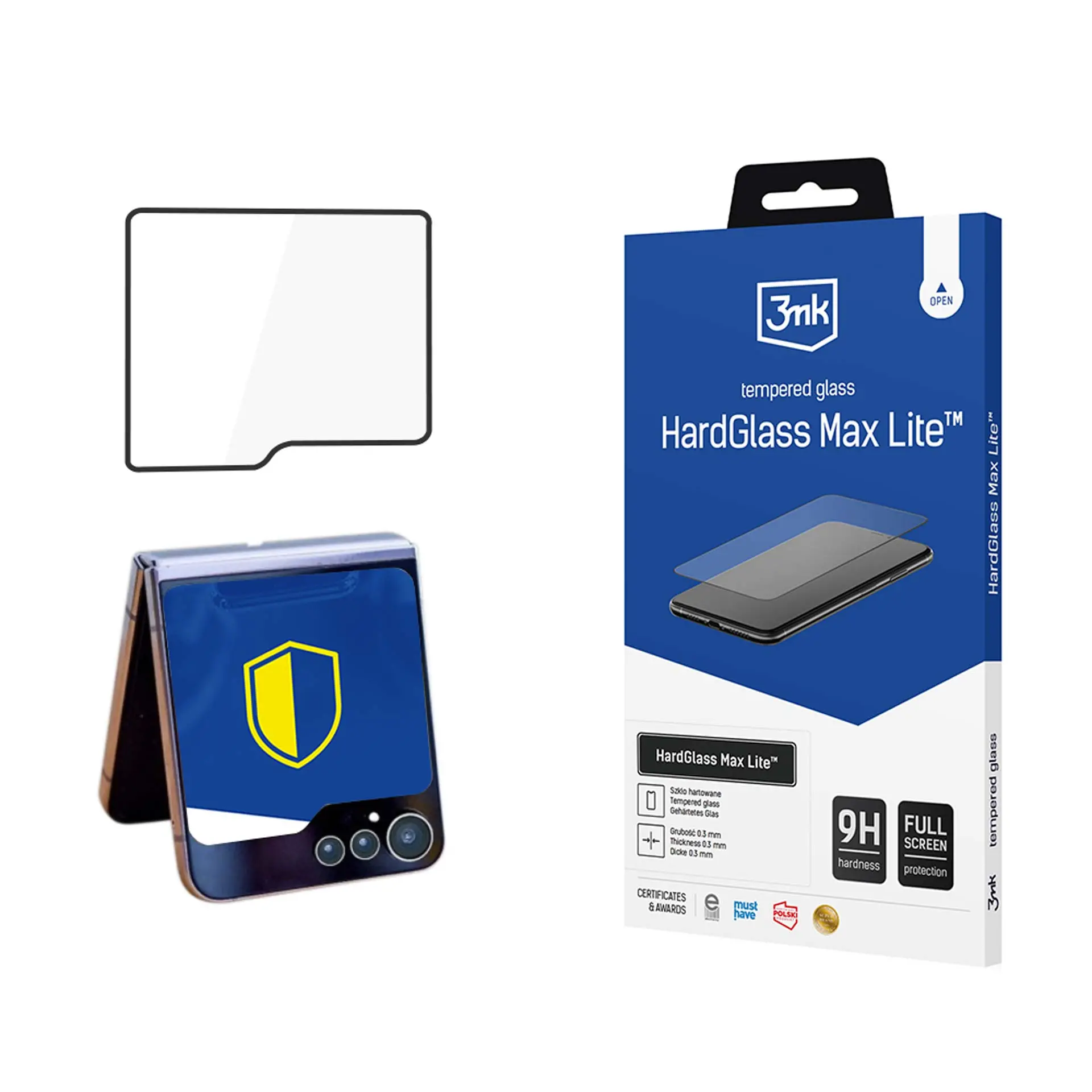 Szkło hartowane 3mk HardGlass Max Lite do Samsung Galaxy Z Flip 6