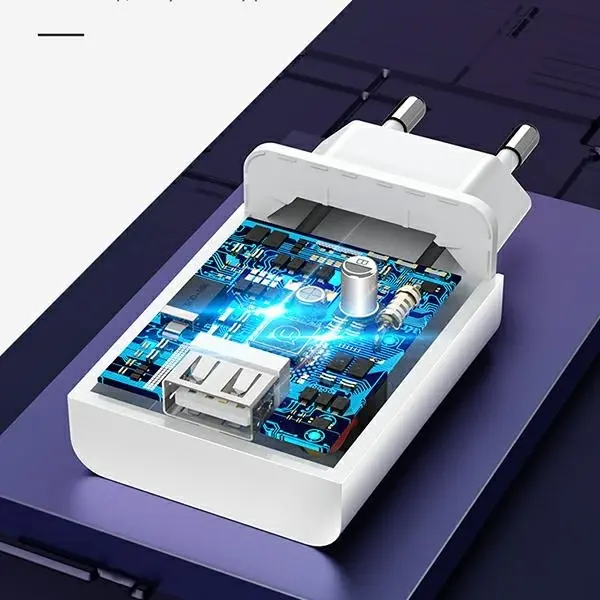 Ładowarka sieciowa USAMS T48OCLN01 USB 18W + kabel USB-C Biały