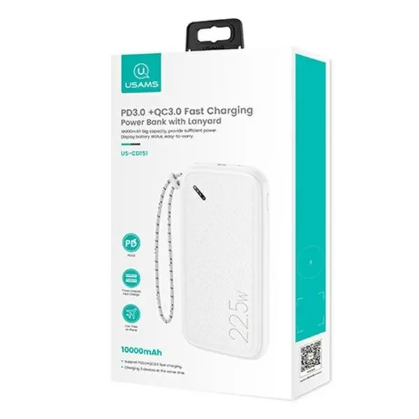 Powerbank USAMS PB56 10KCD15102 10000mAh 22.5W Biały