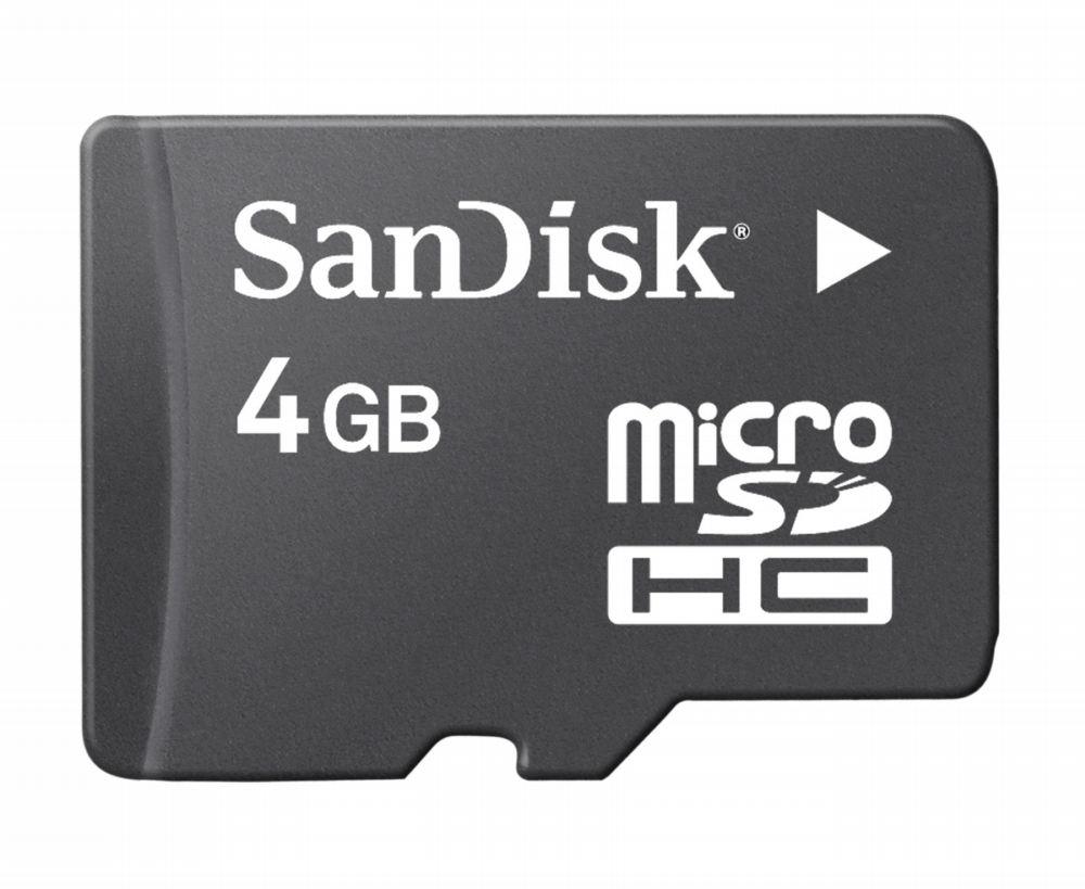 SANDISK MicroSDHC 4GB + adapter