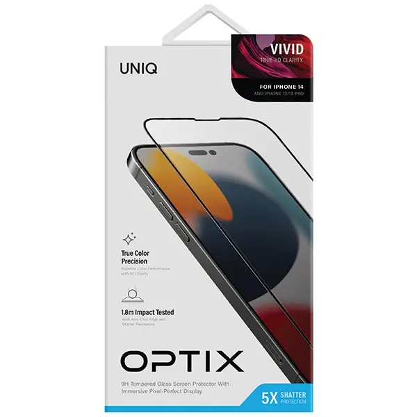 Szkło hartowane UNIQ Optix Vivid do iPhone 14/13/13 Pro