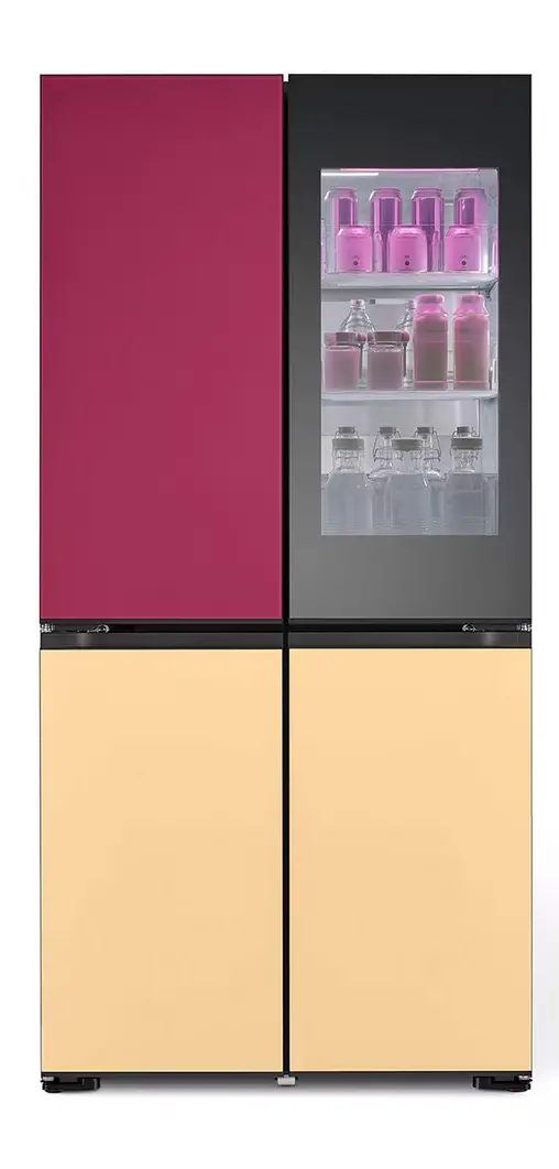 Lodówka LG MoodUP InstaView GMV960NNME Pełny No Frost 186,5cm Zdalne sterowanie Zmienny kolor frontu