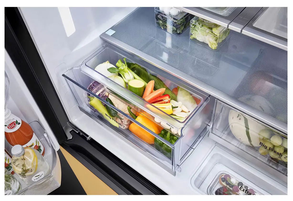 Lodówka LG MoodUP InstaView GMV960NNME Pełny No Frost 186,5cm Zdalne sterowanie Zmienny kolor frontu