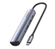 UGREEN Revodok CM418 USB-C do 2x USB HDMI 4K 30 Hz  RJ45 1Gbps PD 100W Szary
