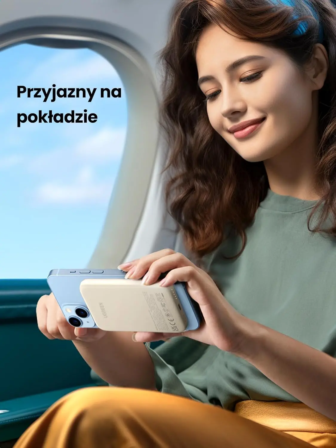 Powerbank UGREEN PB560 5000mAh MagSafe 15W Beżowy