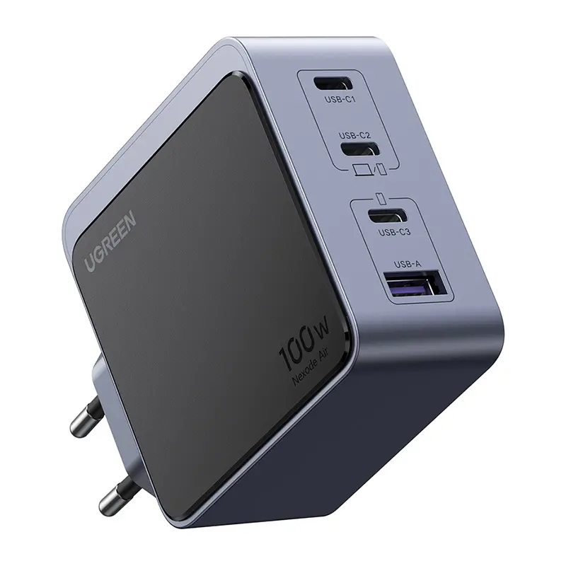 Ładowarka sieciowa UGREEN Nexode Air 100W 3x USB-C USB Szary