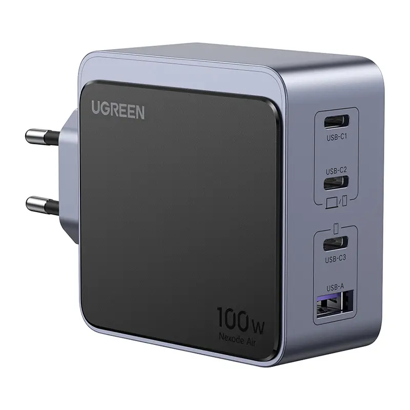 Ładowarka sieciowa UGREEN Nexode Air 100W 3x USB-C USB Szary