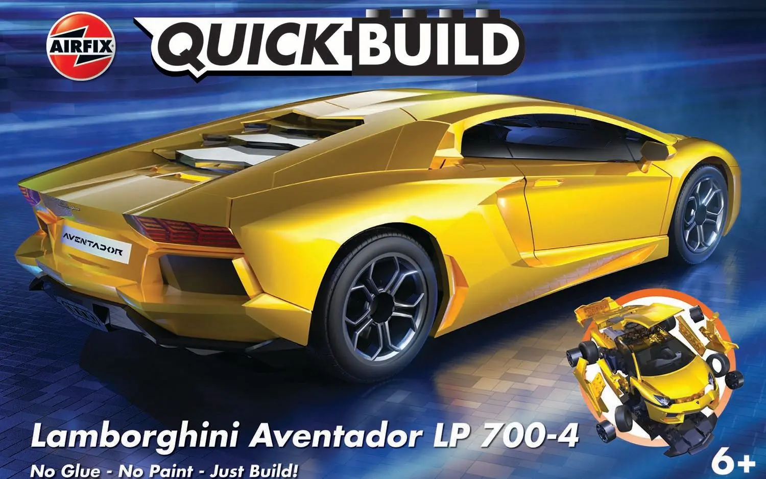 Model do składania Airfix J6026 Quickbuild - Lamborghini Aventador Yellow