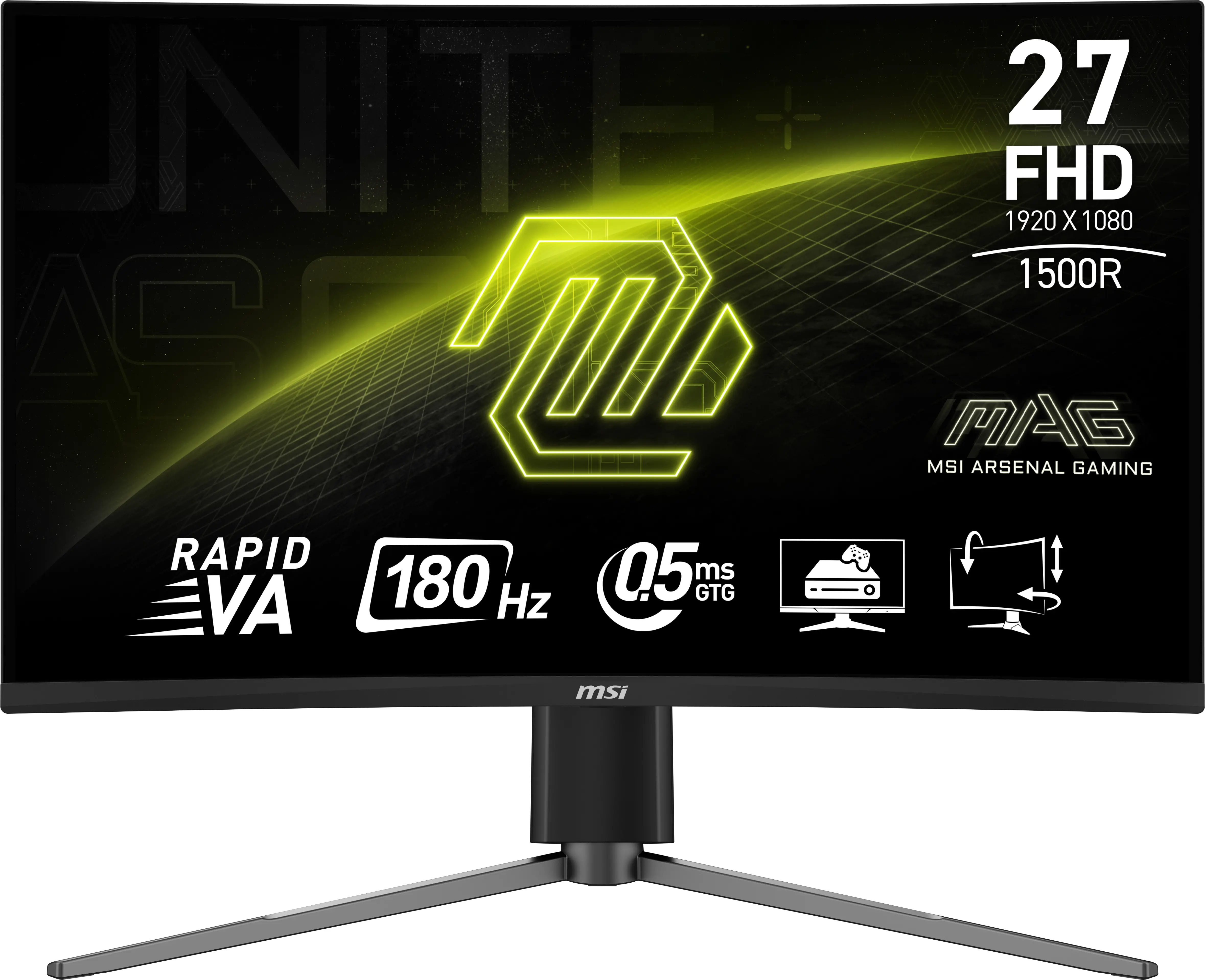 Monitor MSI MAG 27C6PF 27" Full HD Rapid VA 180Hz 0,5ms Zakrzywiony Gamingowy