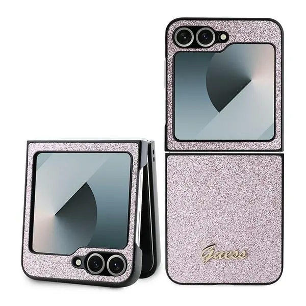 Etui Guess 4G Glitter Script GUHCZF6HGGSHP do Samsung Galaxy Z Flip6
