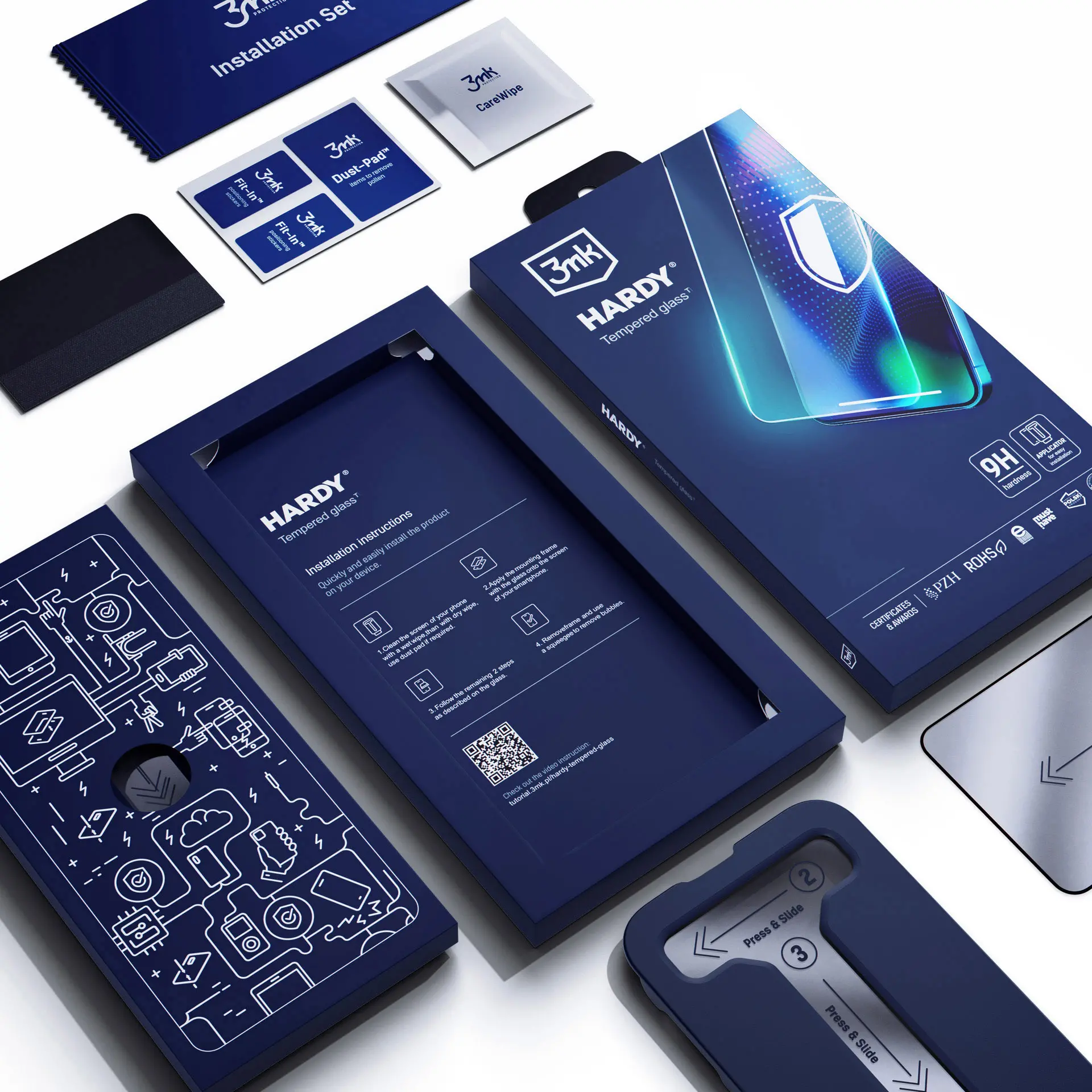 Szkło hartowane 3mk Hardy TemperedGlass z aplikatorem do iPhone 16 Plus