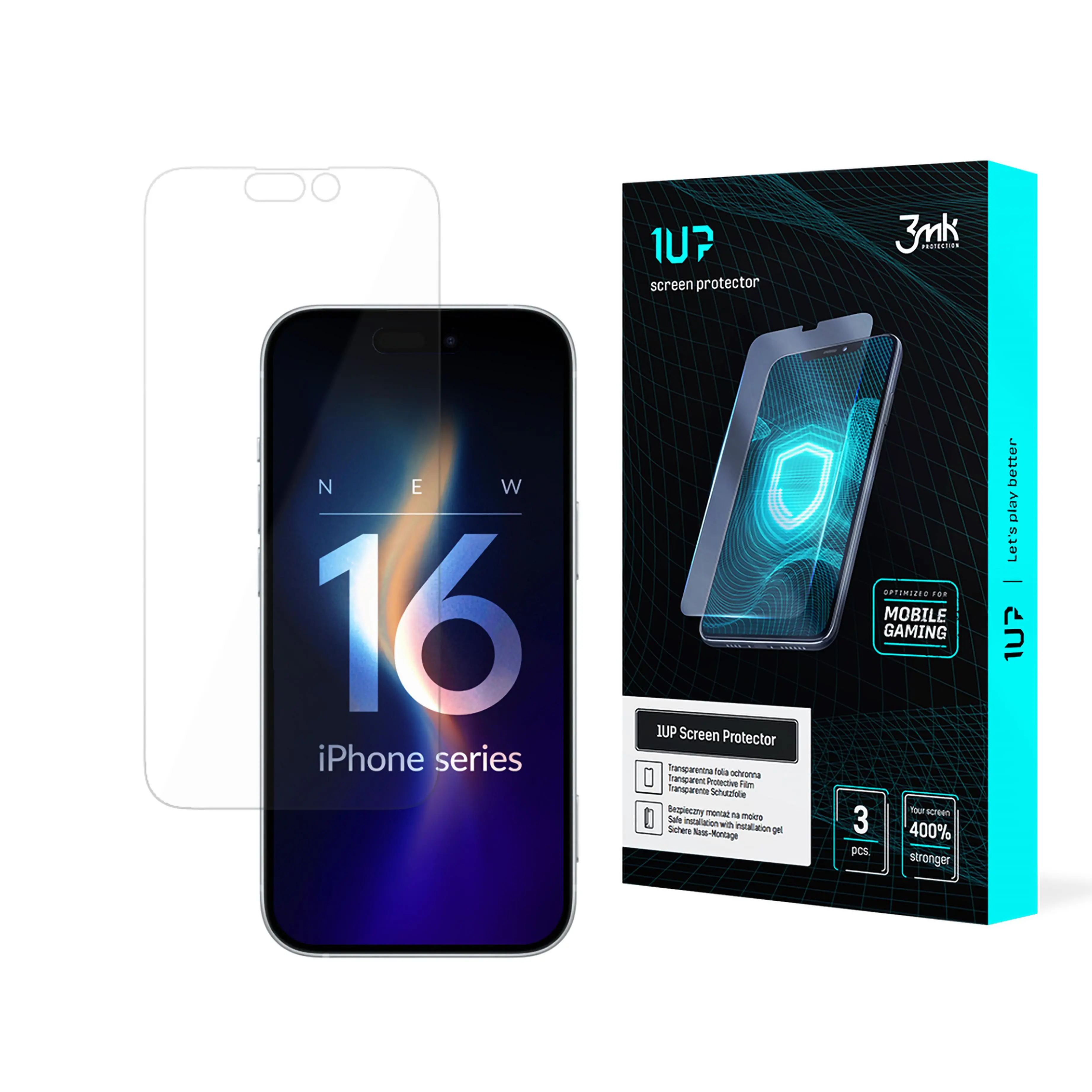 Szkło hybrydowe 3mk 1UP do iPhone 16 Pro Max