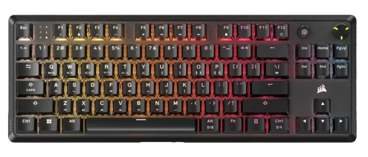 Klawiatura mechaniczna Corsair K70 Core TKL RGB KR2 MLX Red Czarny
