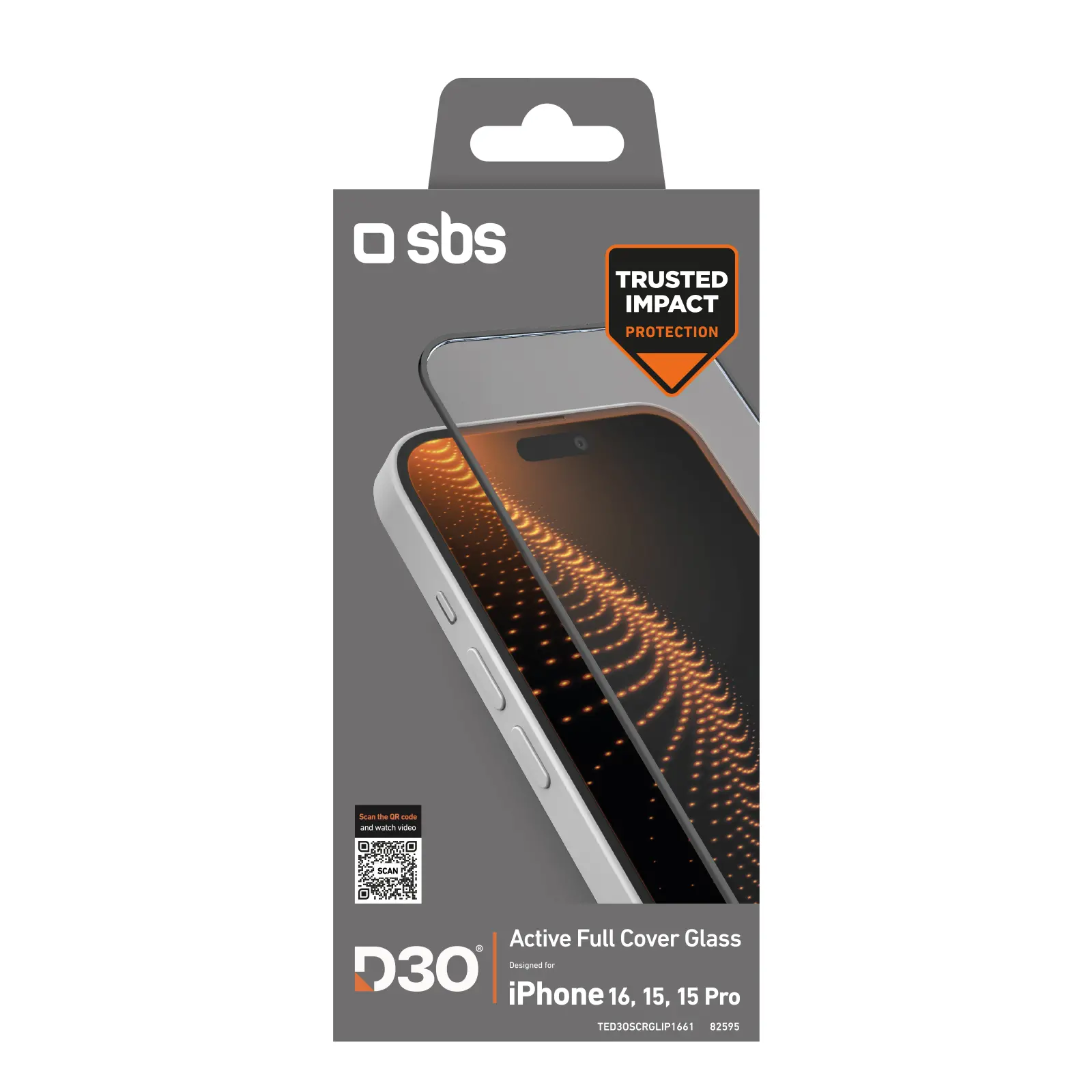 Szkło hartowane SBS D3O do iPhone 16/15/15 Pro