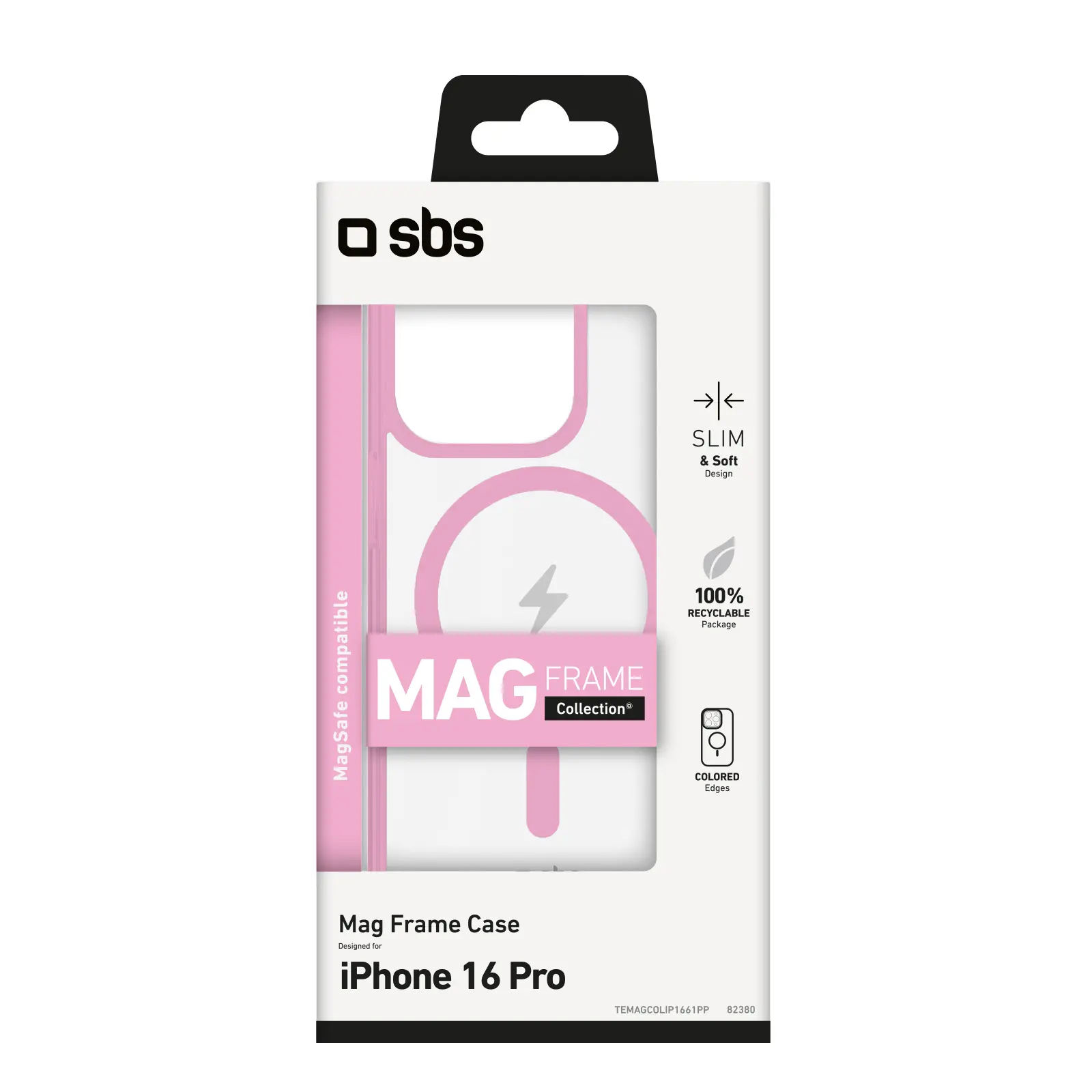Etui SBS Mag Frame TEMAGCOLIP1661PP do iPhone 16 Pro Różowy