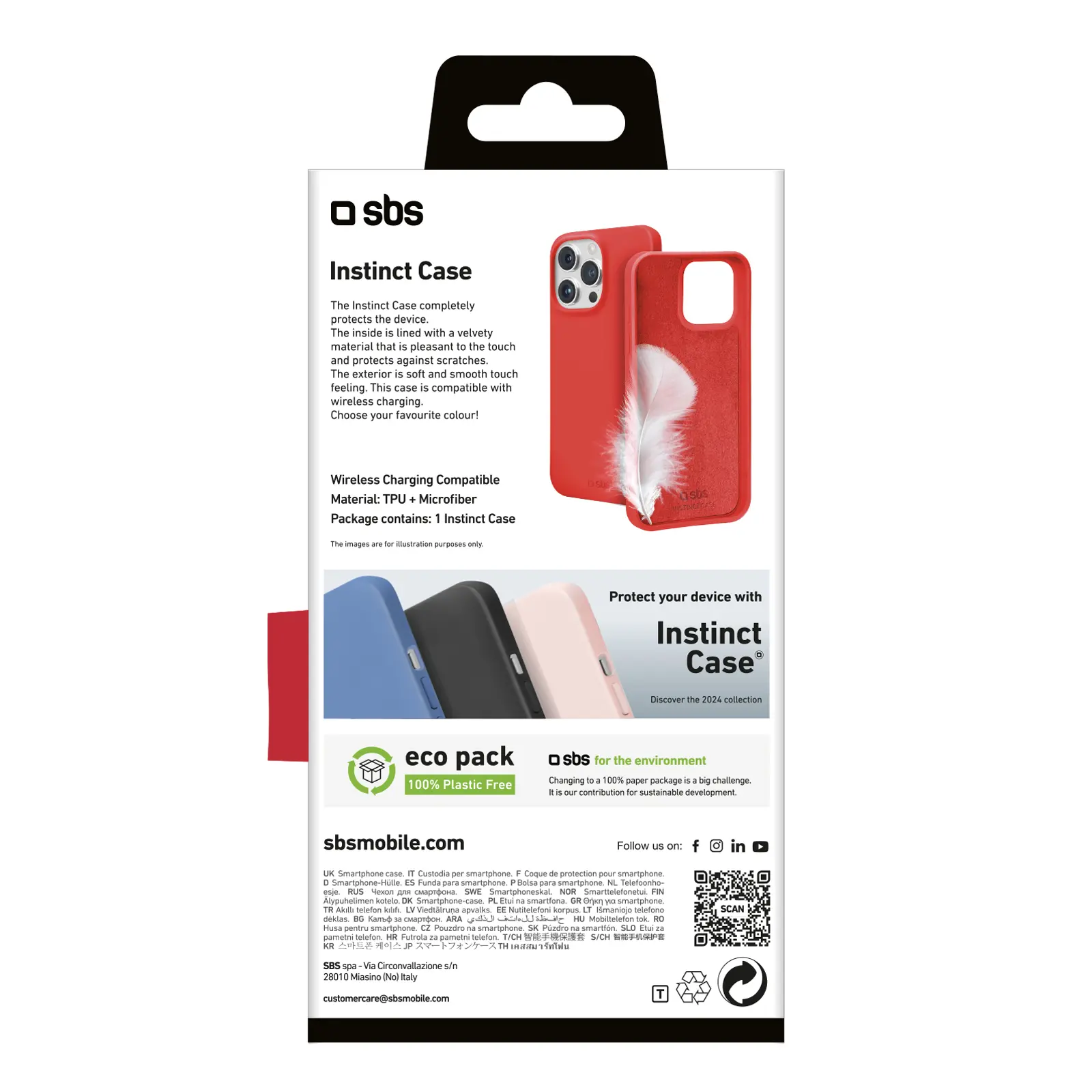 Etui SBS Instinct do iPhone 16 Pro Czerwony