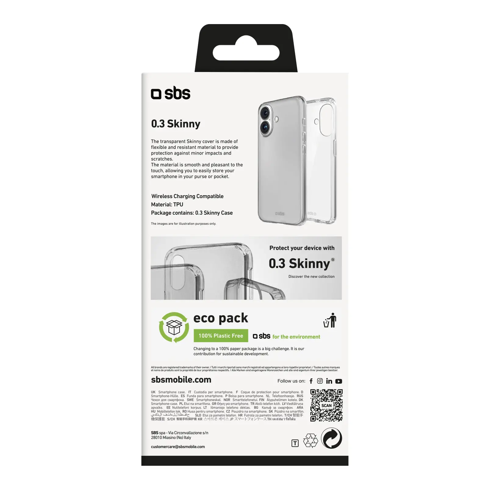 Etui SBS Skinny do iPhone 16 Przezroczysty